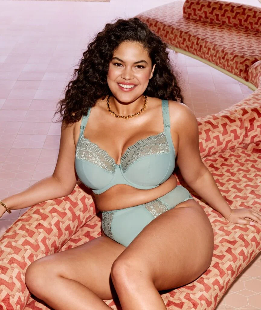 Elomi Lucie Underwire Stretch Plunge Bra - Mist - Image 4