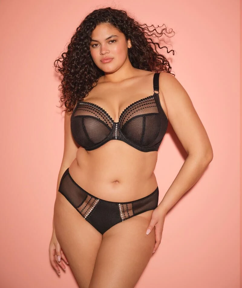Elomi Matilda Underwired Plunge Bra - Black - Image 3