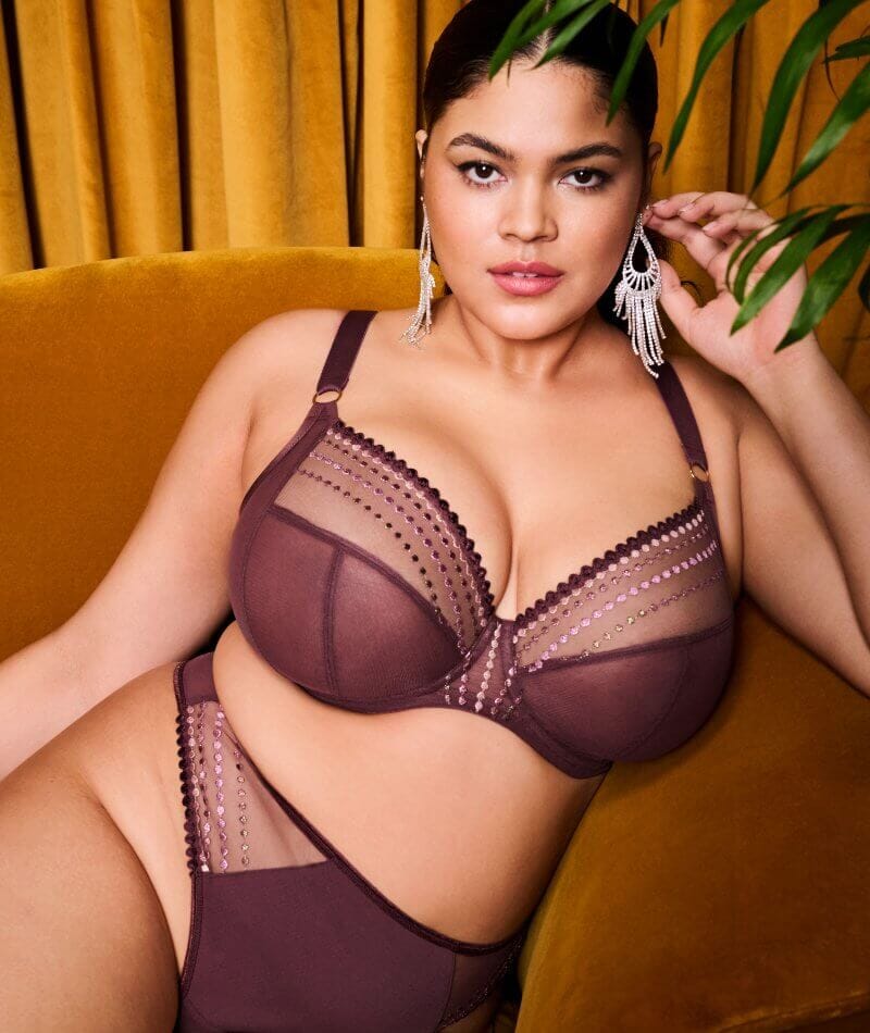 Elomi Matilda Underwired Plunge Bra - Sugarplum - Image 3