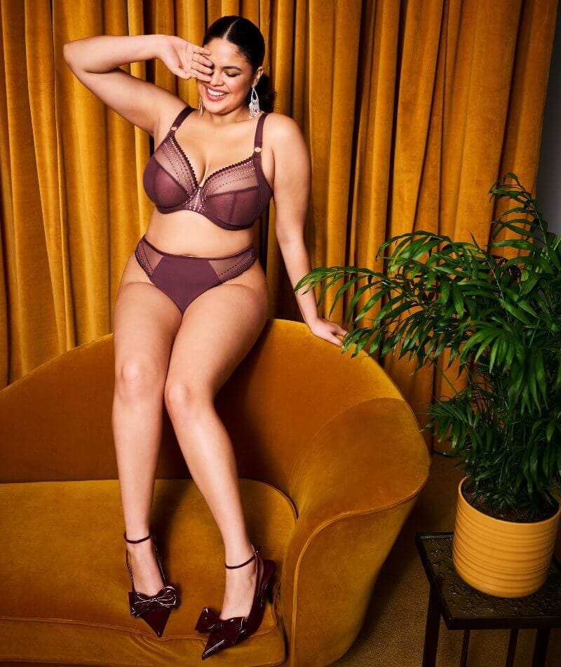 Elomi Matilda Underwired Plunge Bra - Sugarplum - Image 5