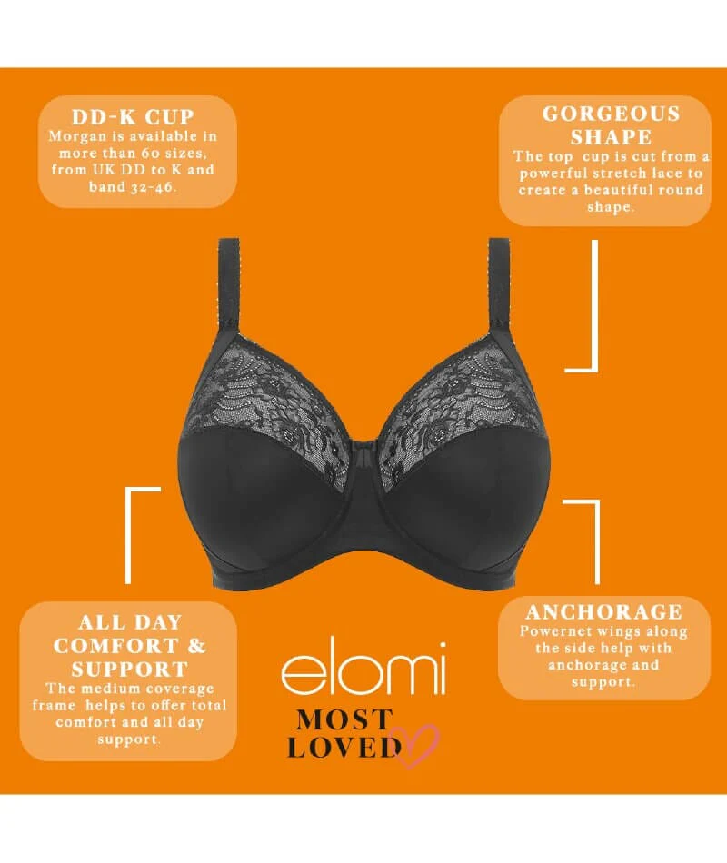 Elomi Morgan Underwired Bra - Black - Image 14