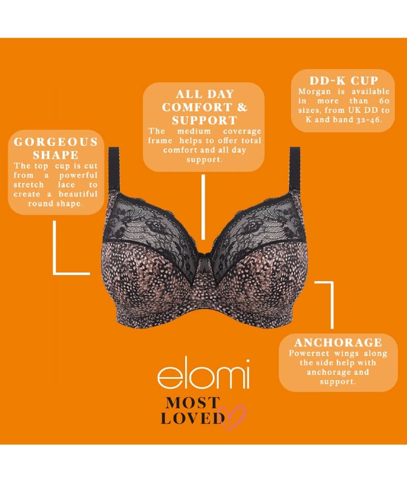 Elomi Morgan Underwired Bra - Ebony - Image 13