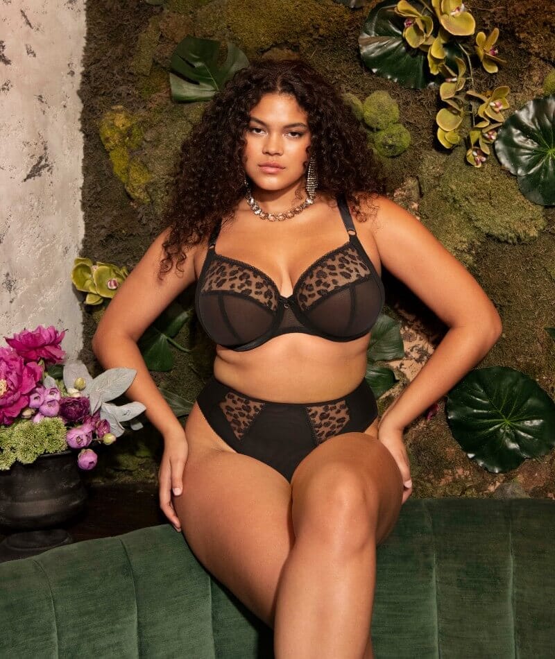 Elomi Namrah Underwired Bandless Plunge Bra - Jet - Image 3