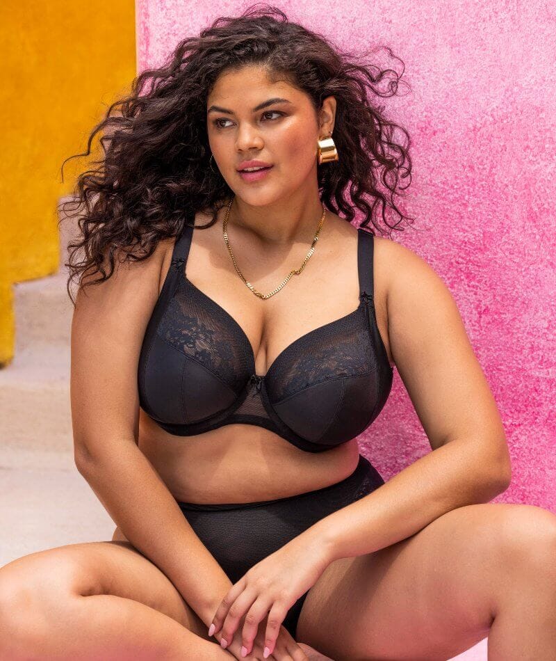 Elomi Nerina High Leg Brief - Black - Image 5