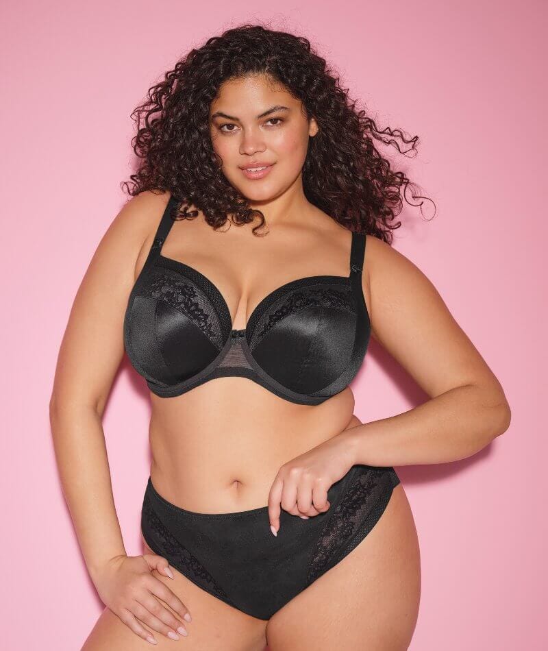 Elomi Nerina High Leg Brief - Black - Image 3