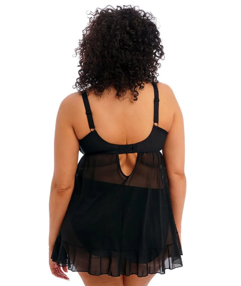 Elomi Priya Underwired Babydoll - Black - Image 2