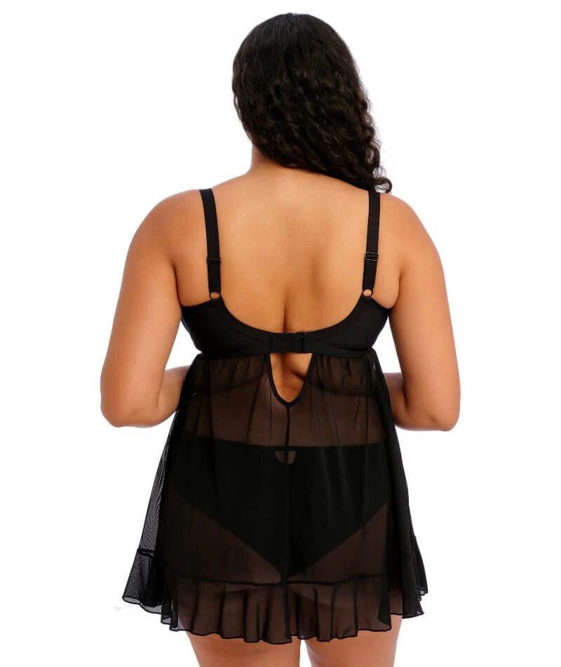 Elomi Priya Underwired Babydoll - Black - Image 6