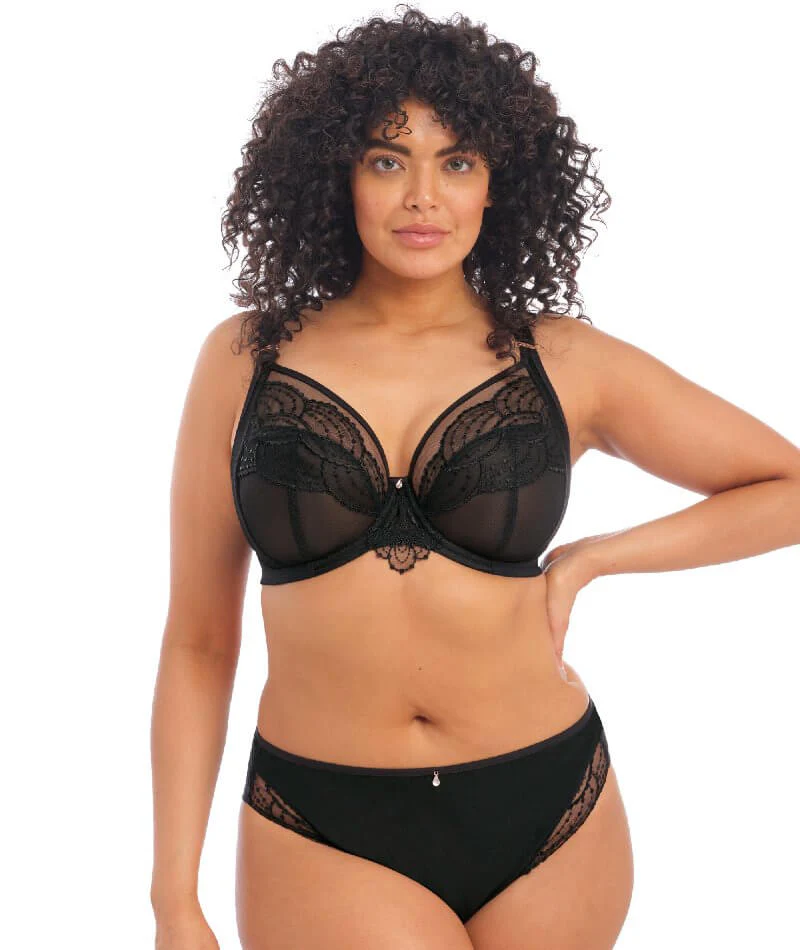 Elomi Priya Underwired Plunge Bra - Black - Image 5