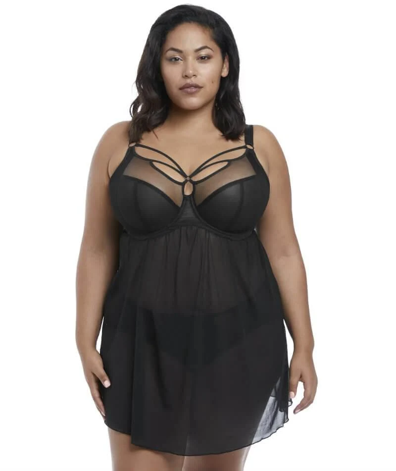 Elomi Sachi Underwired Babydoll - Black - Image 5