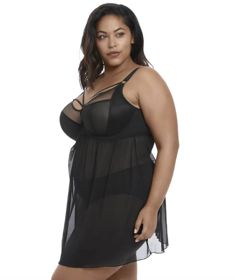Elomi Sachi Underwired Babydoll - Black - Image 6