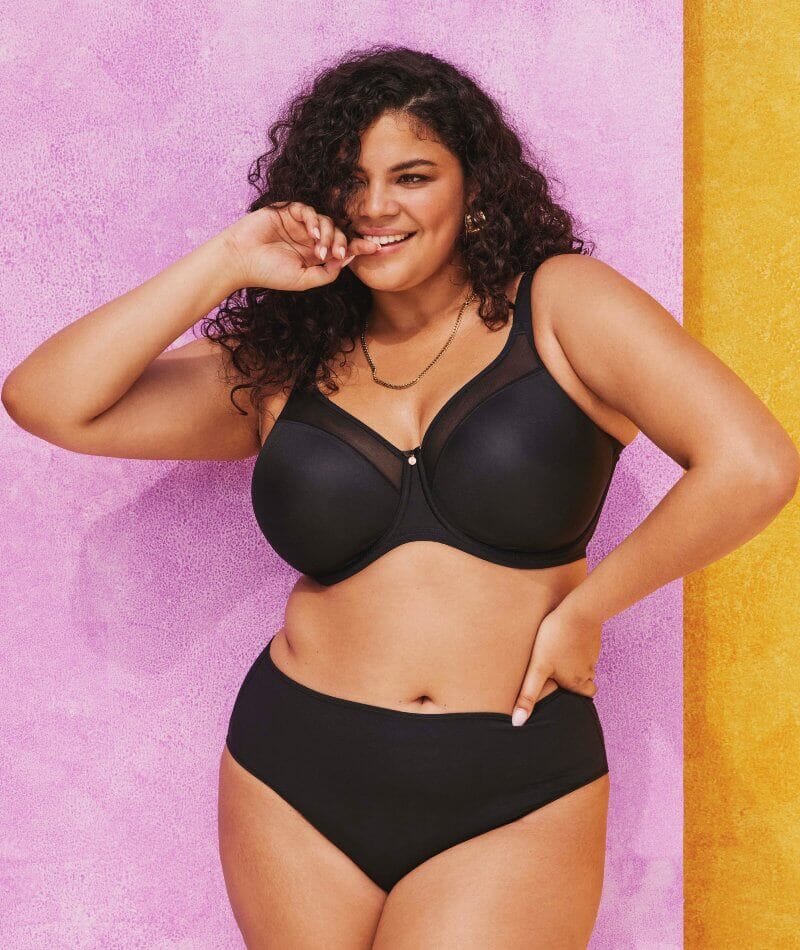 Elomi Smooth Underwire Moulded T-Shirt Bra - Black - Image 3