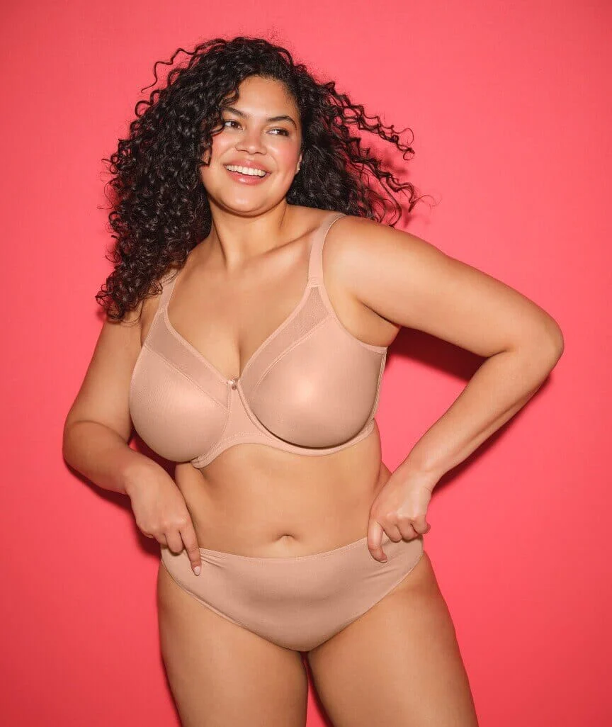 Elomi Smooth Underwire Moulded T-Shirt Bra - Sahara - Image 3