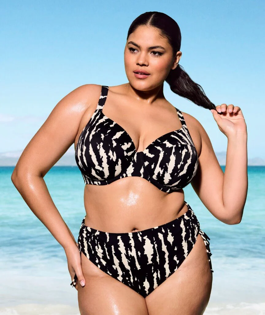 Elomi Swim Echo Shell Adjustable Bikini Brief - Black - Image 3