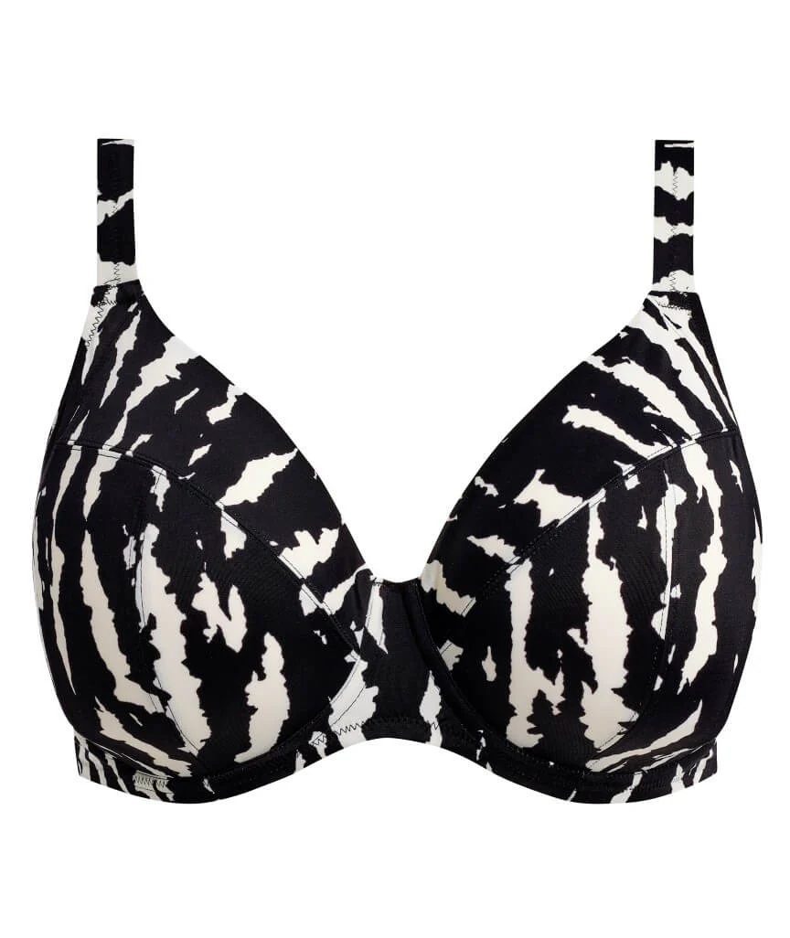 Elomi Swim Echo Shell Underwired Plunge Bikini Top - Black - Image 6