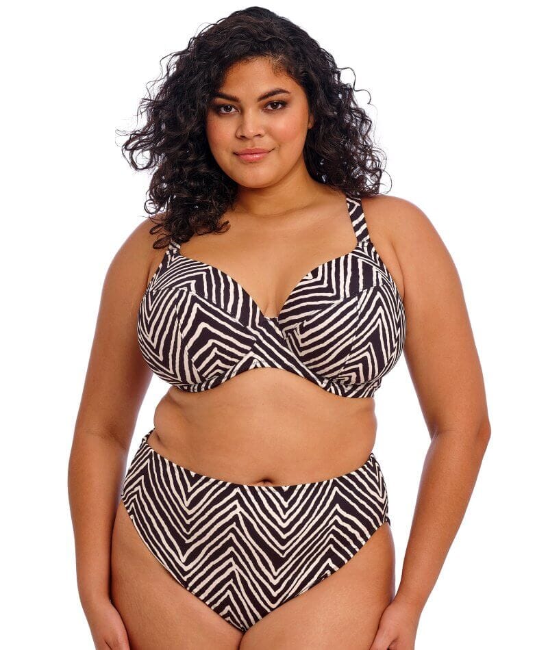 Elomi Swim Fiji Falls Underwired Plunge Bikini Top - Black - Image 3
