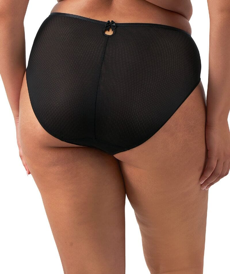 Elomi Teagan High Leg Brief - Black/Almond - Image 2