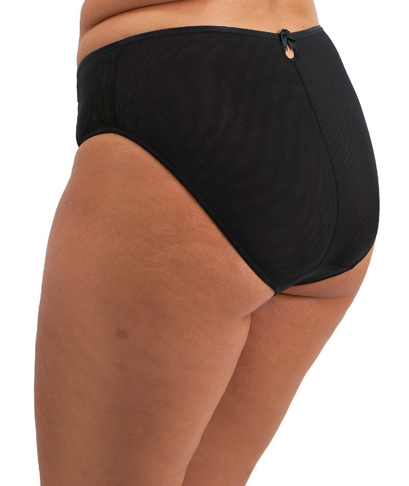 Elomi Teagan High Leg Brief - Black/Almond - Image 4