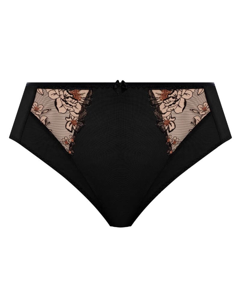Elomi Teagan High Leg Brief - Black/Almond - Image 7
