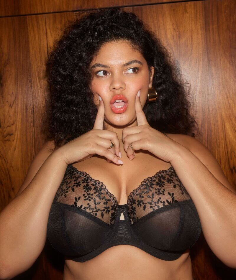 Elomi Zarla Underwire Bra - Black - Image 4