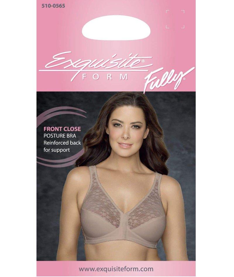 Exquisite Form Fully Front Close Wire-Free Posture Bra With Lace - Walnut - Image 8