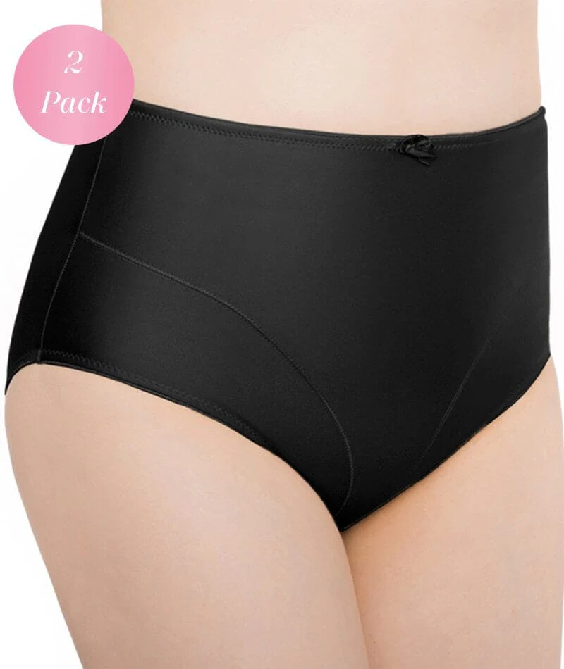 Exquisite Form Control Top Shaping Brief 2 Pack - Black - Image 2