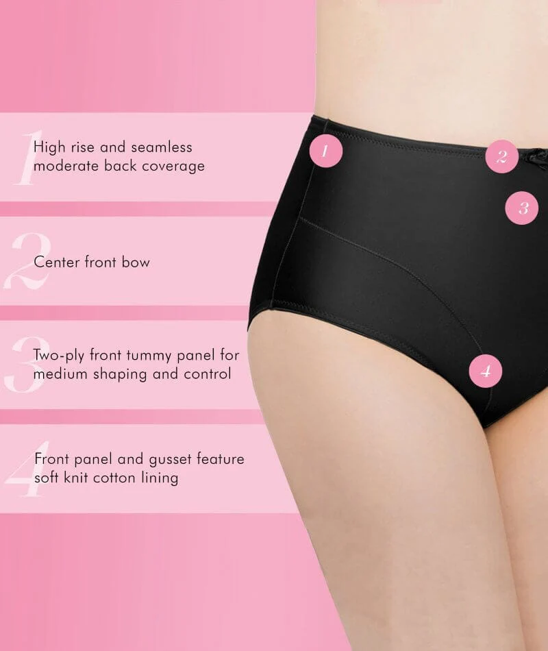 Exquisite Form Control Top Shaping Brief 2 Pack - Black - Image 4