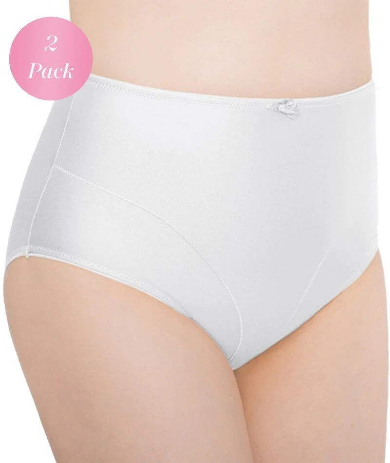 Exquisite Form Control Top Shaping Brief 2 Pack - White - Image 2