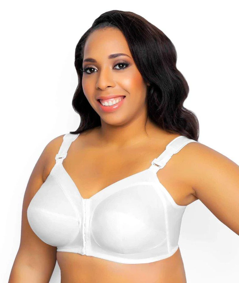 Exquisite Form Fully Front Close Wire-Free Classic Support Bra- White - Image 3