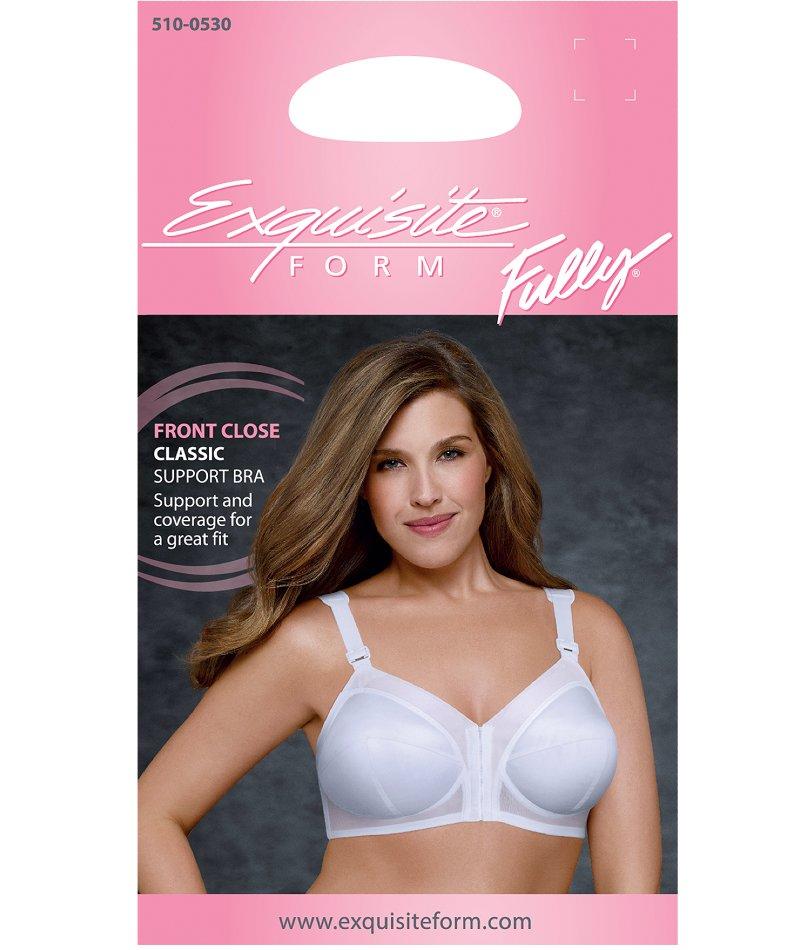 Exquisite Form Fully Front Close Wire-Free Classic Support Bra- White - Image 7
