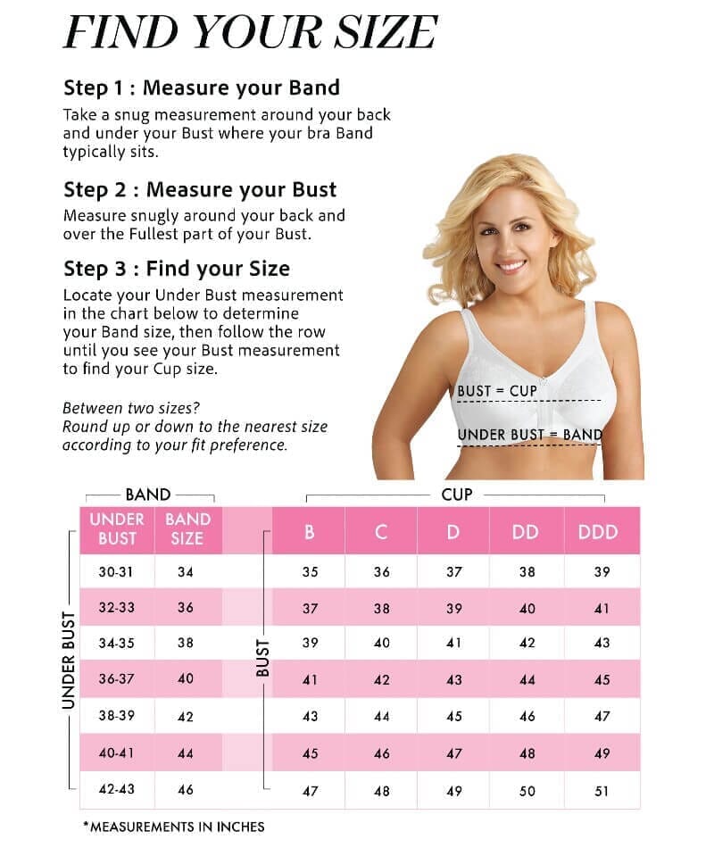 Exquisite Form Fully Side Shaping Wire-Free Bra With Floral - White - Image 8