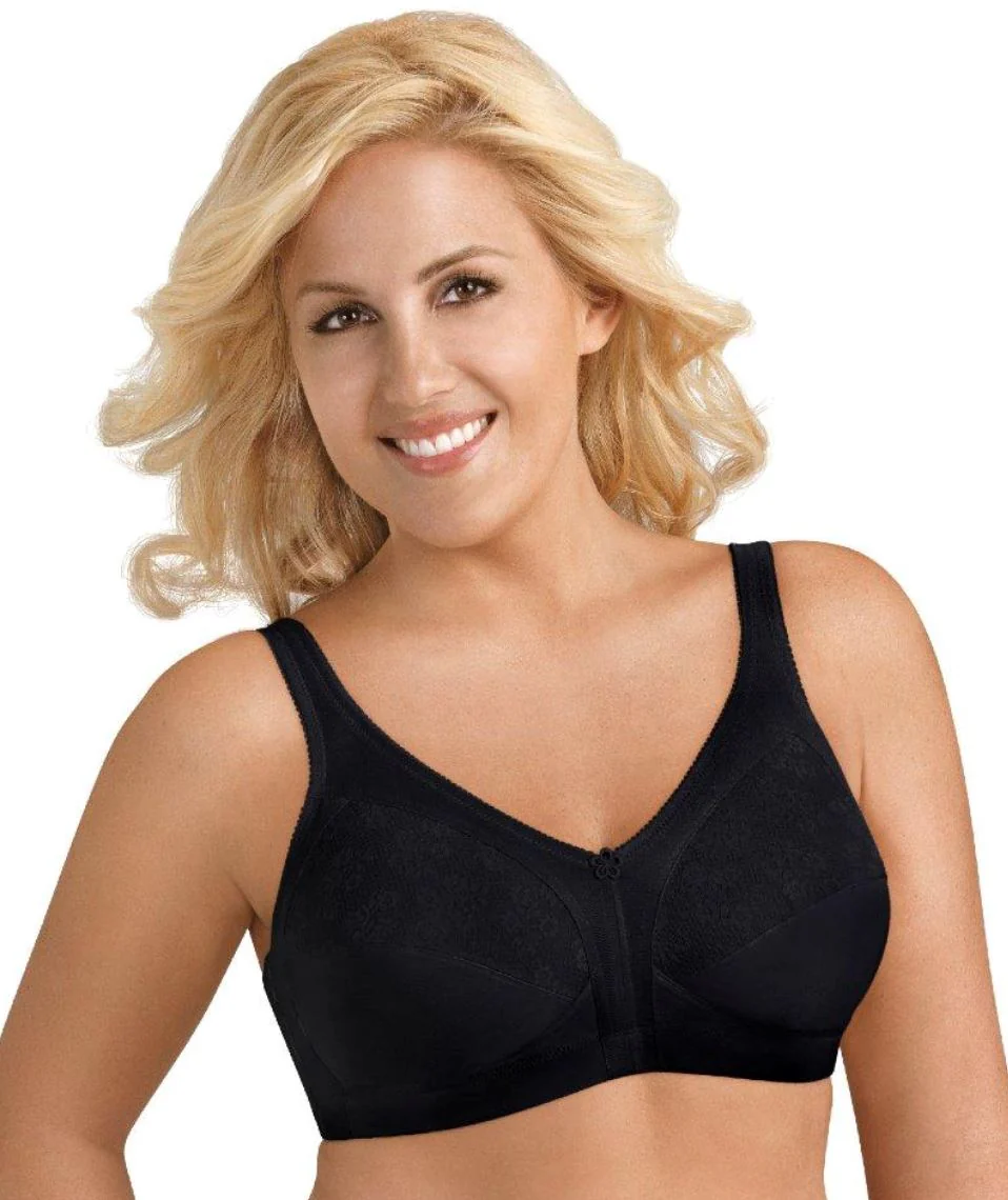 Exquisite Form Fully Side Shaping Wire-Free Bra With Floral - Rose Beige - Image 3