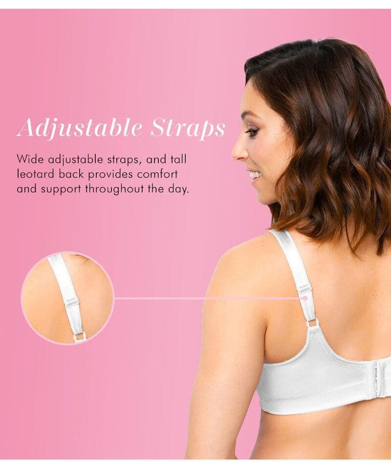 Exquisite Form Fully Side Shaping Wire-Free Bra With Floral - White - Image 6