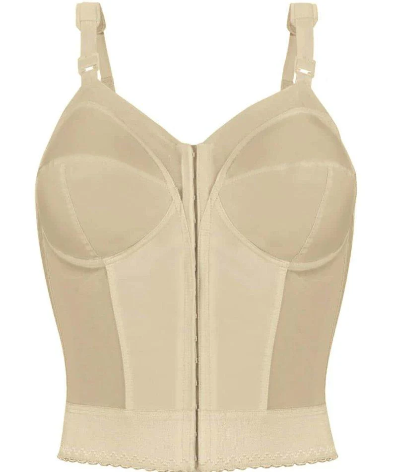 Exquisite Form Fully Front Close Longline Posture Wire-Free Bra - Beige - Image 11