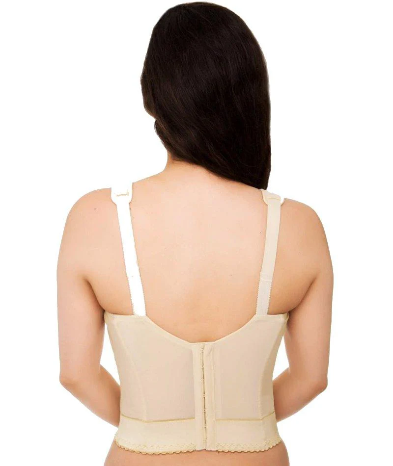 Exquisite Form Fully Back Close Longline Wire-Free Bra - Beige - Image 2
