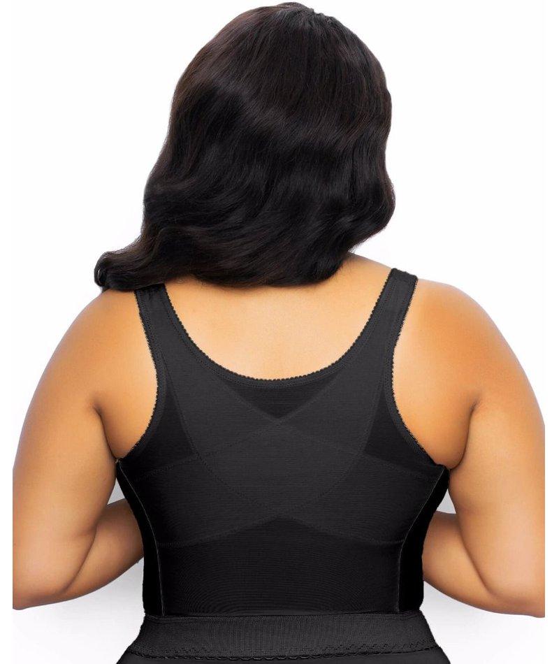 Exquisite Form Fully Front Close Wire-Free Longline Posture With Lace Bra - Black - Image 2