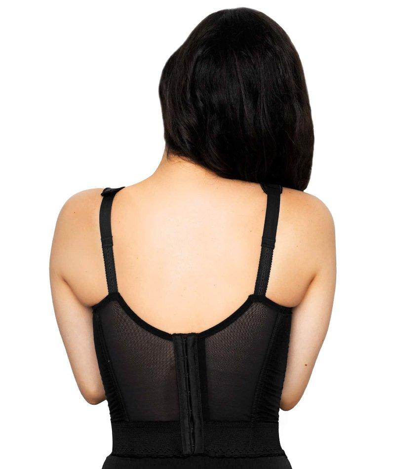 Exquisite Form Fully Back Close Longline Bra - Black - Image 2