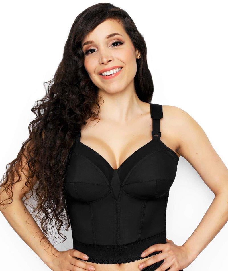 Exquisite Form Fully Back Close Longline Bra - Black - Image 4