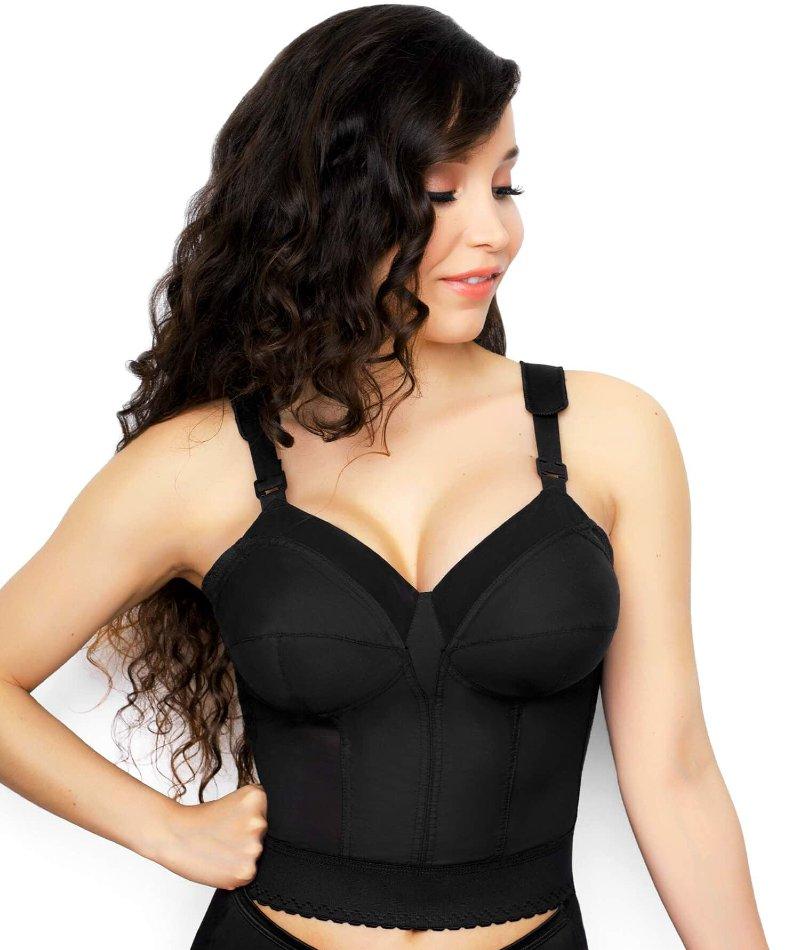 Exquisite Form Fully Back Close Longline Bra - Black - Image 5