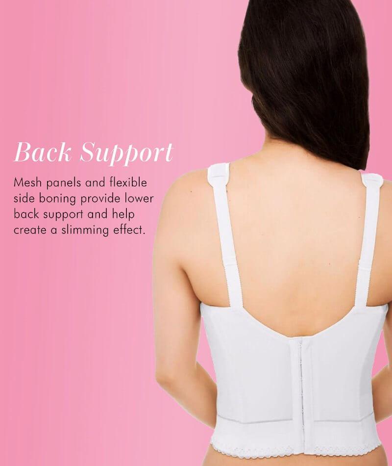 Exquisite Form Fully Back Close Longline Bra - White - Image 5