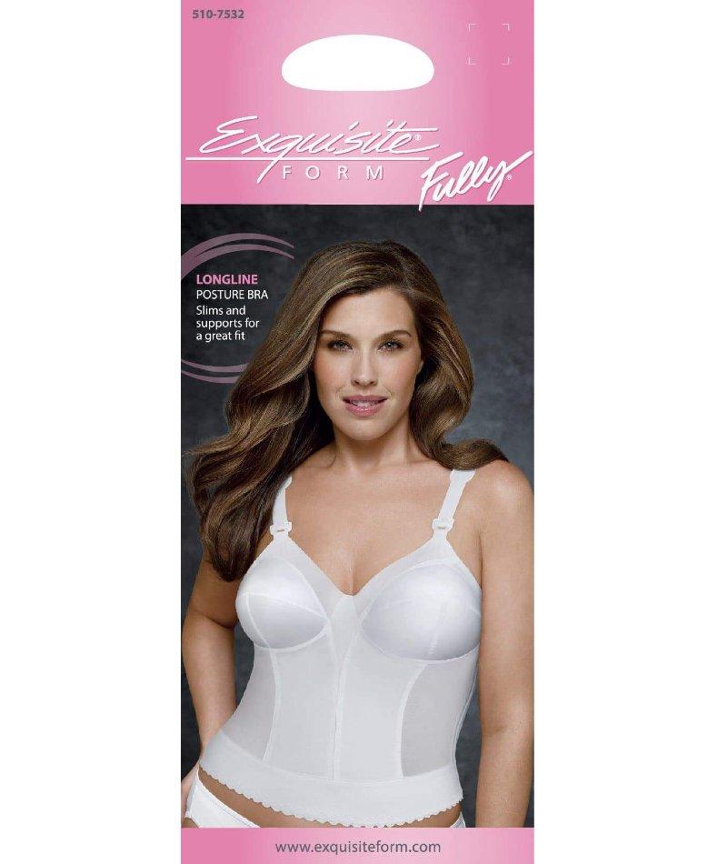 Exquisite Form Fully Back Close Longline Bra - White - Image 6