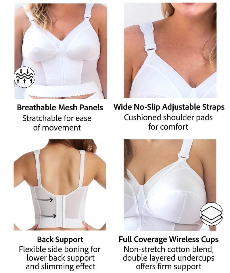 Exquisite Form Fully Back Close Longline Bra - Black - Image 9