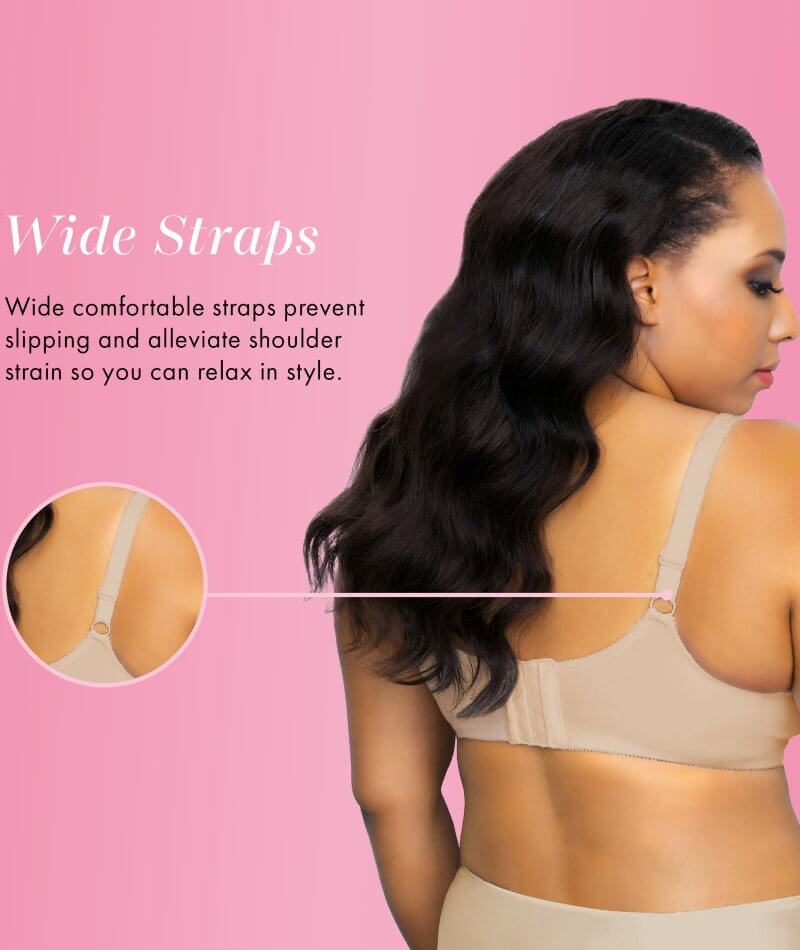Exquisite Form Fully Cotton Soft Cup Wire-Free Bra With Lace - Damask Neutral - Image 2