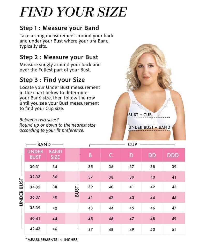 Exquisite Form Fully Front Close Wire-Free Cotton Posture Bra With Lace - Black - Image 12