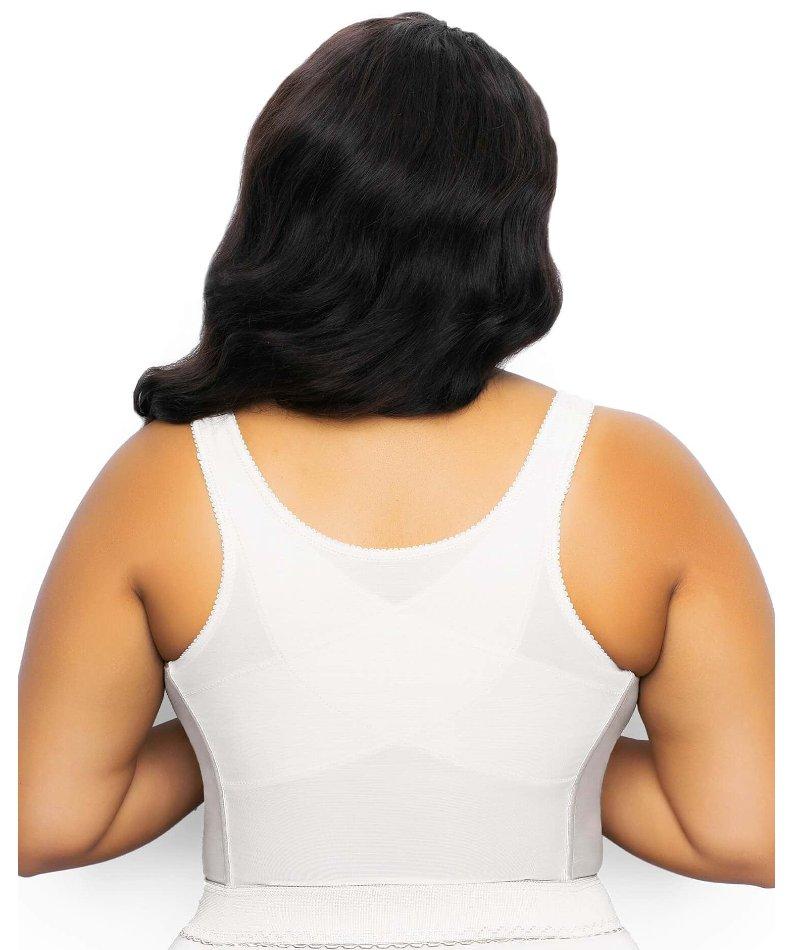 Exquisite Form Fully Front Close Wire-Free Longline Posture With Lace Bra - White - Image 2