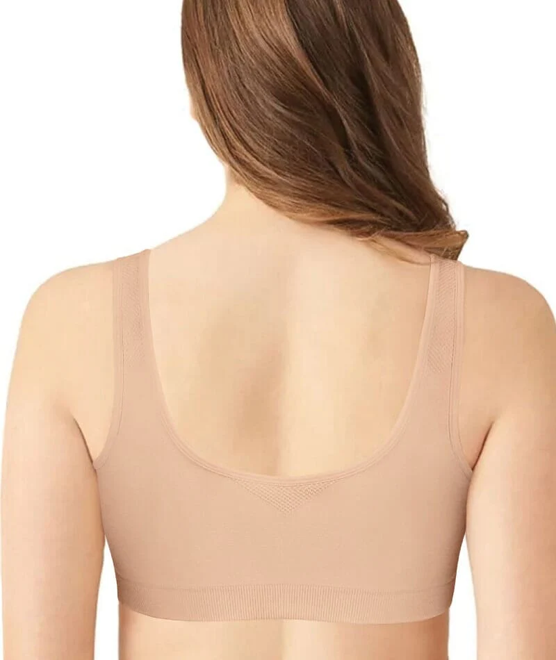 Exquisite Form Fully Seamless Wire-Free Full Coverage Bra with Front Closure - Nude - Image 2