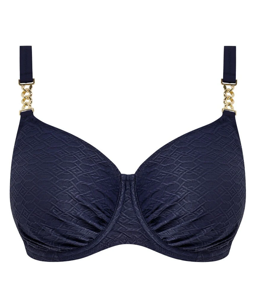 Fantasie Swim Azores Underwire Gathered Full Cup Bikini Top - Midnight - Image 5