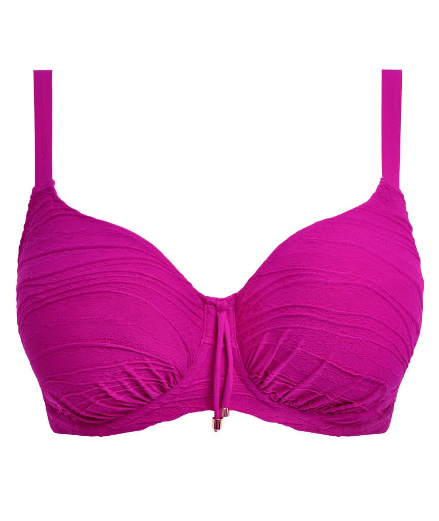 Fantasie Swim Beach Waves Underwire Gathered Full Cup Bikini Top - Bright Fuchsia - Image 7