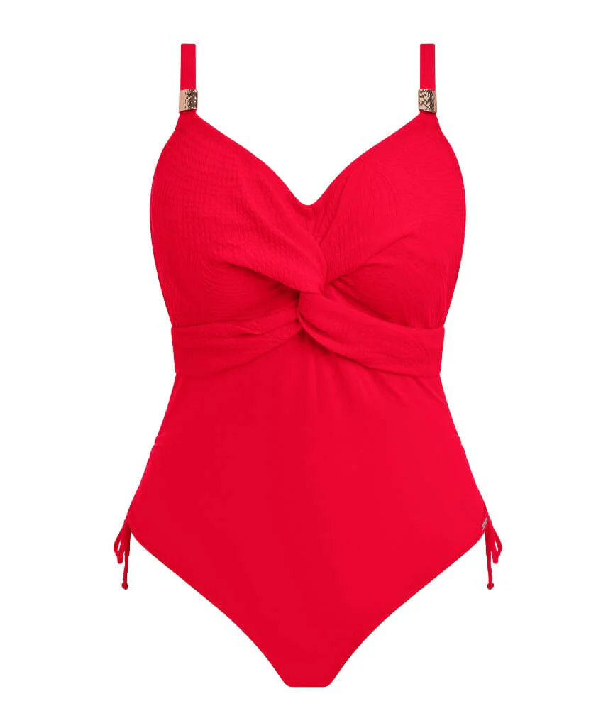 Fantasie Swim Ottawa Underwired Twist Front One Piece Swimsuit - Radiant Red - Image 4