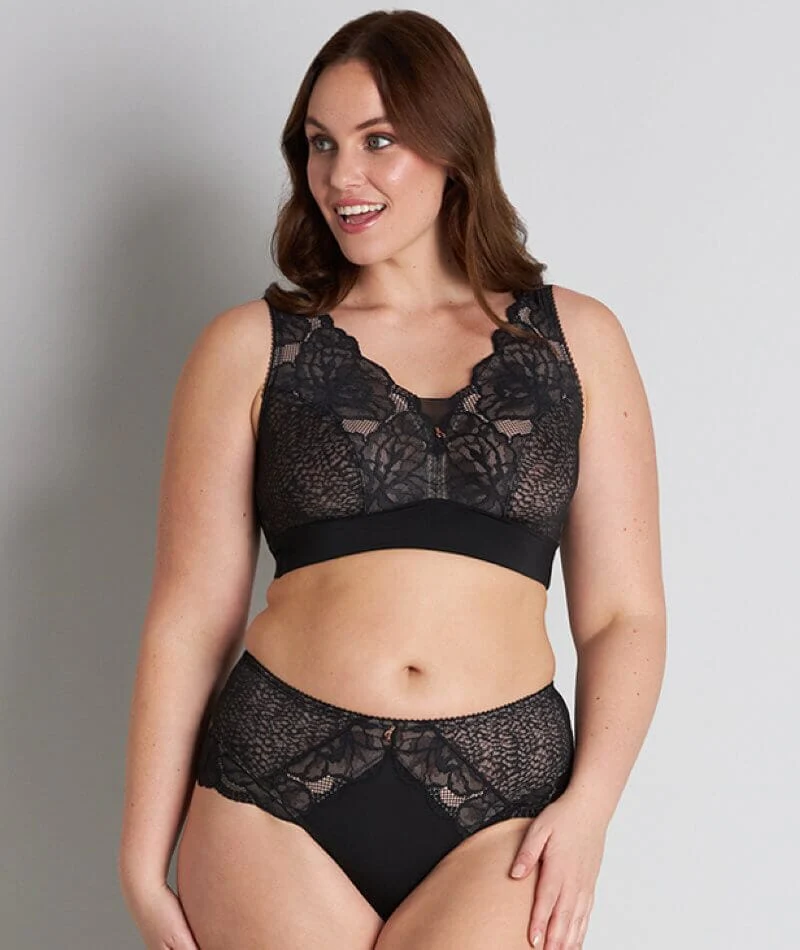 Fayreform Midnight Express Wire-Free Bra - Black - Image 4