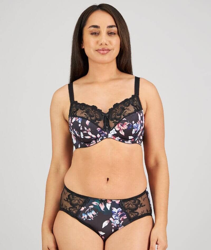 Fayreform Wild Violet Underwire Bra - Dark Folklore Print - Image 4